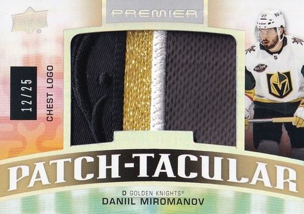 patch RC karta DANIIL MIROMANOV 21-22 UD Premier Rookie Patch-Tacular /25